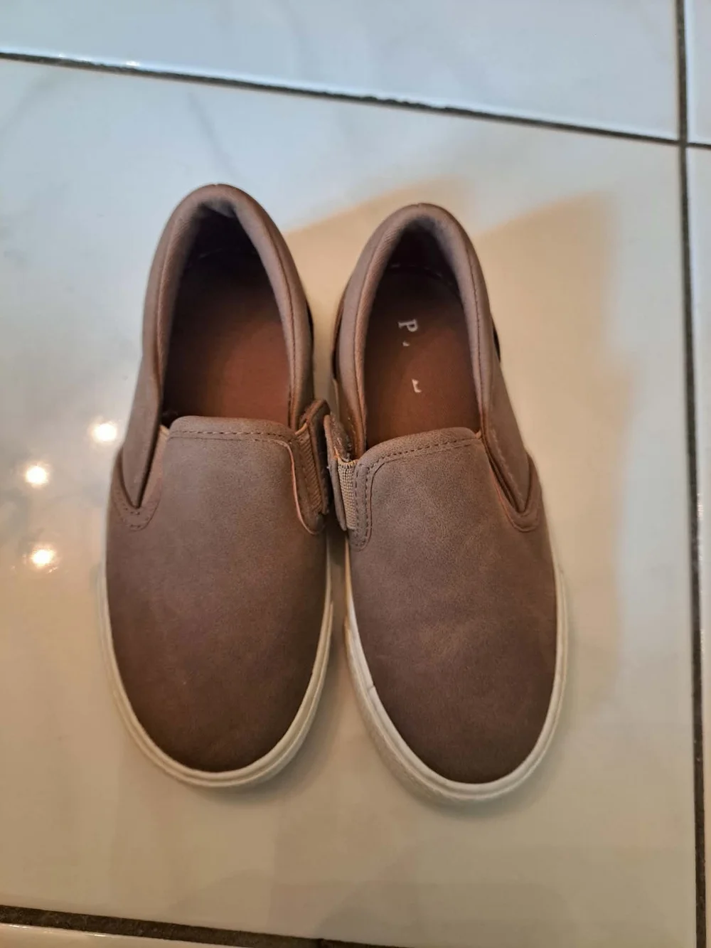 Boys The Childrens Place Slip-On Casual Sneakers in Brown